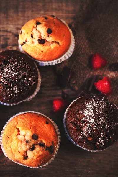 Csokoládé sötét Muffin — Stock Fotó
