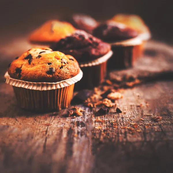 Csokoládé sötét Muffin — Stock Fotó