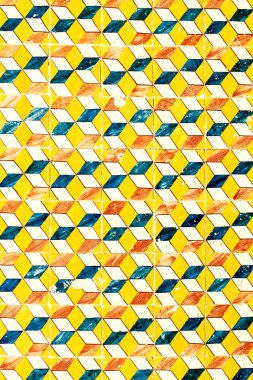 Soyut geometrik renkli Fas