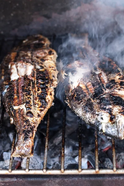 Grilled fish barbecue with spices