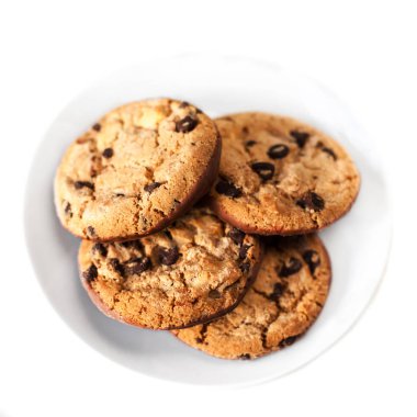 Çikolata parçacıklı kurabiye.