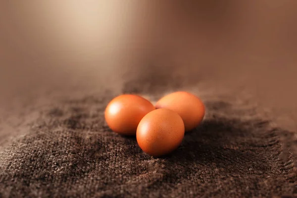 Fresh brown eggs — Stock Photo, Image