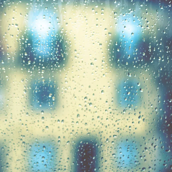 Drops Of Rain On Window