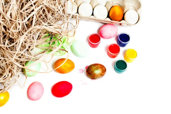 Huevos de Pascua coloridos aislados —  Fotos de Stock