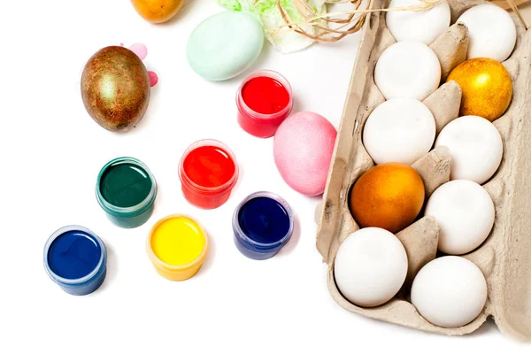 Huevos de Pascua coloridos aislados —  Fotos de Stock