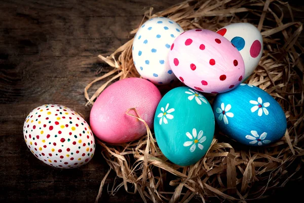 Easter background with eggs — Stock Photo, Image