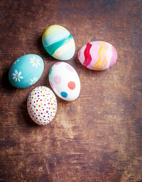 Easter background with eggs and copyspace. — Stock Photo, Image