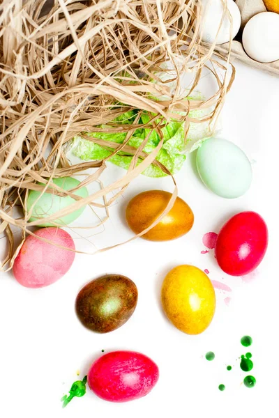 Coloridos huevos de Pascua — Foto de Stock