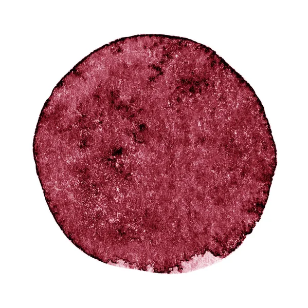 Mancha de tinta aquarela em forma de círculo — Fotografia de Stock