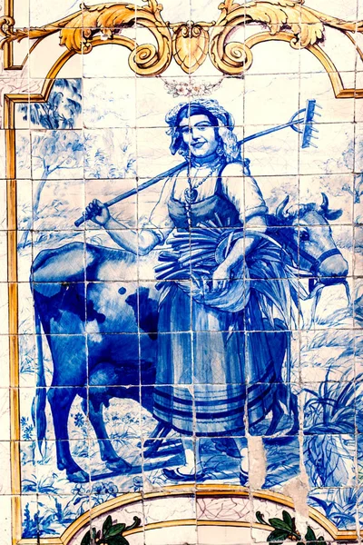Detalle de los azulejos tradicionales — Foto de Stock