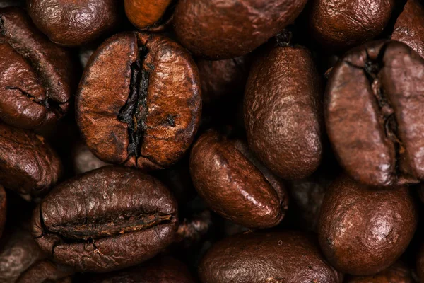 Kaffebönor makro tapeter. — Stockfoto