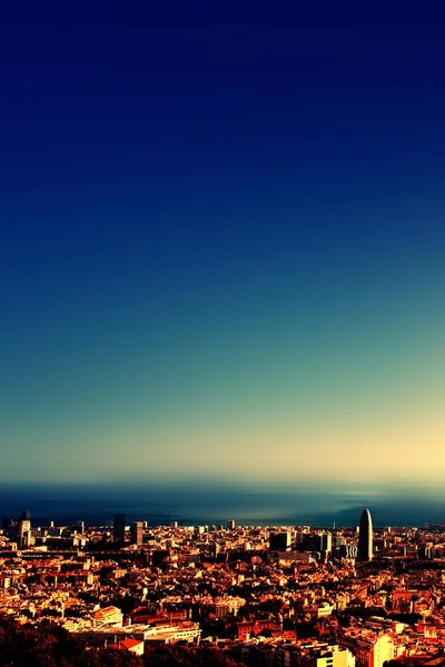 Krásné panoráma města Barcelona — Stock fotografie