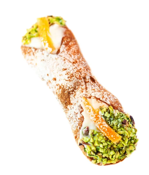 Siciliaanse Cannoli geïsoleerd — Stockfoto