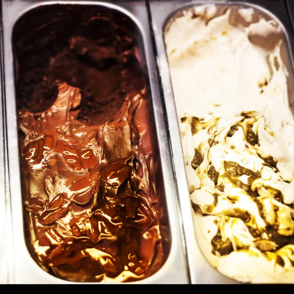 Mixed trays of ice cream