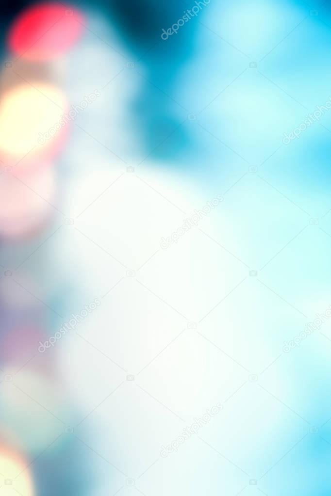 Abstract Blurred blue city lights 