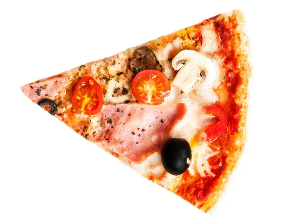Margherita pizza on white — Stock Image Margherita pizza on white Royalty Free Stock Images
