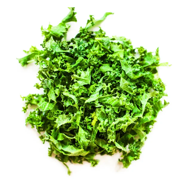 Folhas de salada de couve verde fresca — Fotografia de Stock