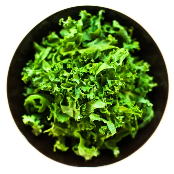 Fresh green kale salad leaves — Stock Image Fresh green kale salad leaves Stock Photo
