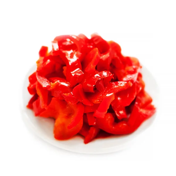 Marinierte rote Paprika — Stockfoto