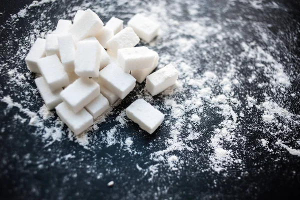 Onyttig matkoncept - socker och mjöl — Stockfoto