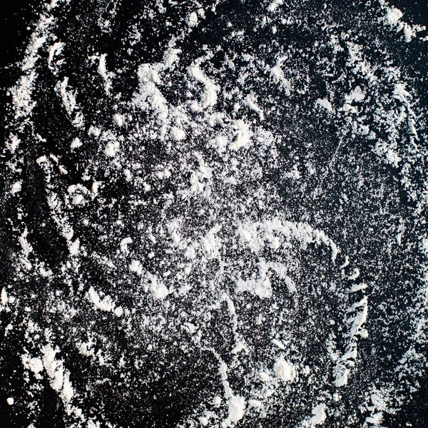 Baking flour on black slate table — Stock Photo, Image