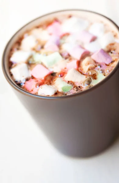 Marshmallow ile sıcak kakao kupa — Stok fotoğraf