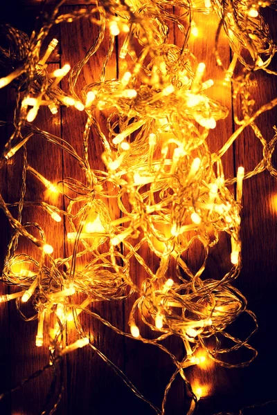 Christmas lights garland — Stock Photo, Image