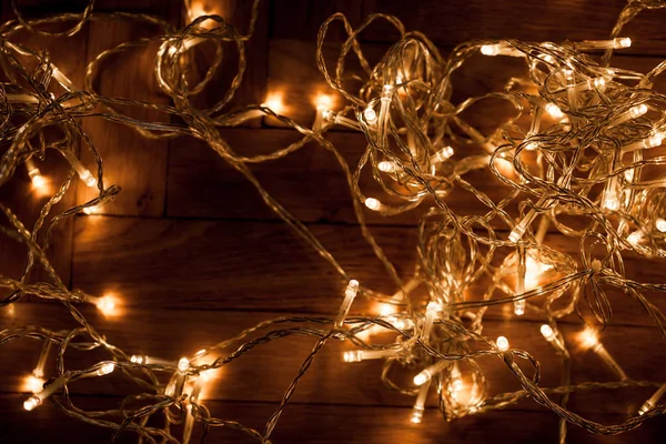 Karácsonyi fények koszorú — Stock Fotó