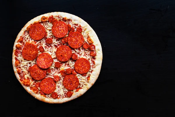 Pizza with cherry tomatoes — Stock Image Pizza with cherry tomatoes Stock Picture