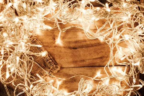 Luzes de Natal guirlanda — Fotografia de Stock