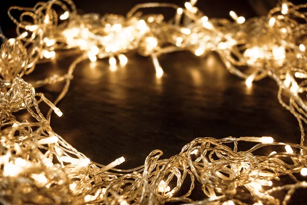 Christmas lights garland — Stock Photo, Image