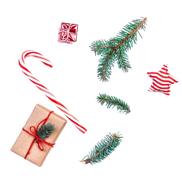 Рождественский фон с подарочными коробками — стоковое фото
