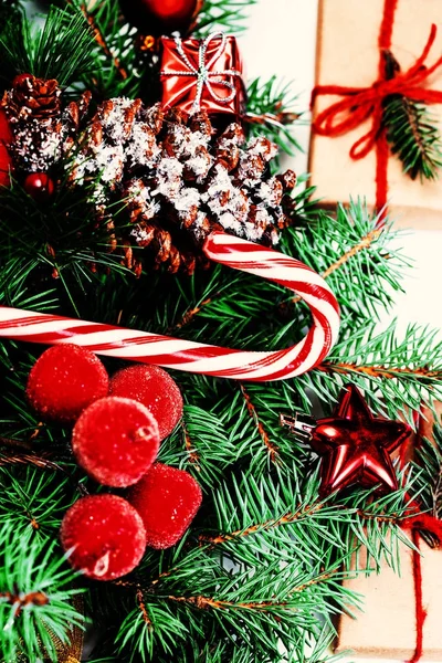 Dekoracje świąteczne lub noworoczne — Zdjęcie stockowe