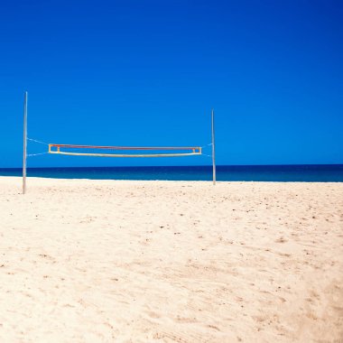 Yaz plaj hayat kavramı arka plan. Mavi okyanus deniz plaj ve yumuşak dalgası.  