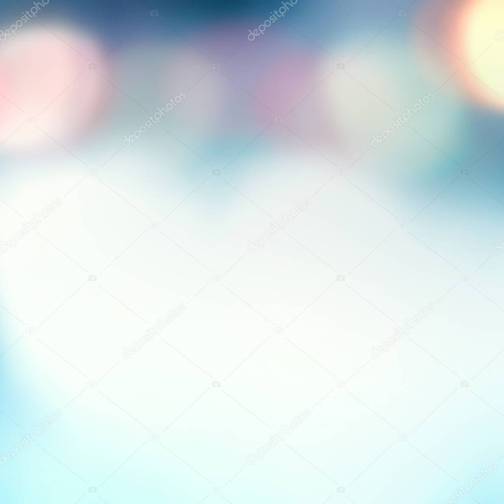 Abstract Blurred blue city lights  background scene with soft bokeh