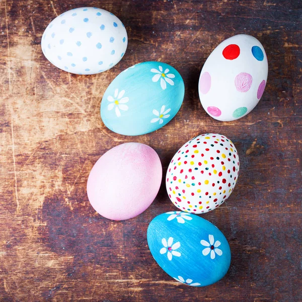 Decorazione Uova Pasqua Con Spazio Copia Buona Pasqua — Foto Stock