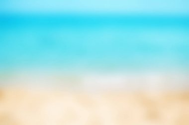 Soyut bulanıklık güzel tropikal plaj ve deniz manzara için arka plan - ufuk yaz görüntü