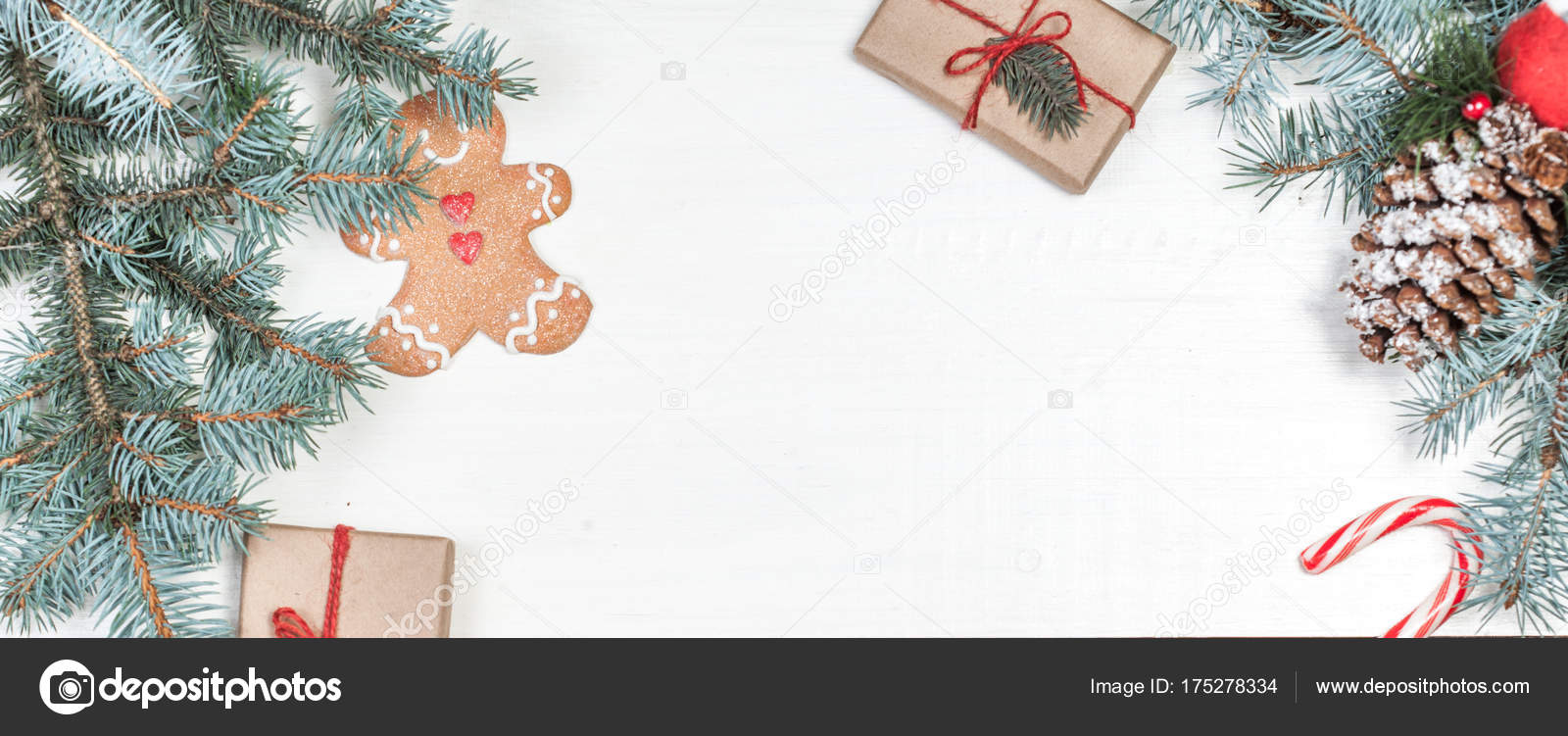 Christmas Background Holiday Decoration Elements Stock Photo by