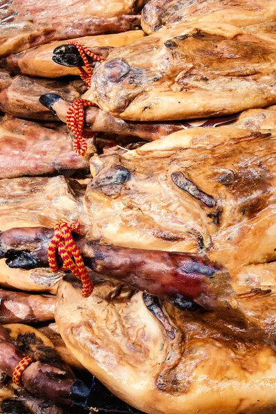 Jamon Kött Jamon Serrano Traditionell Spansk Skinka Iberico Kan Använda — Stockfoto
