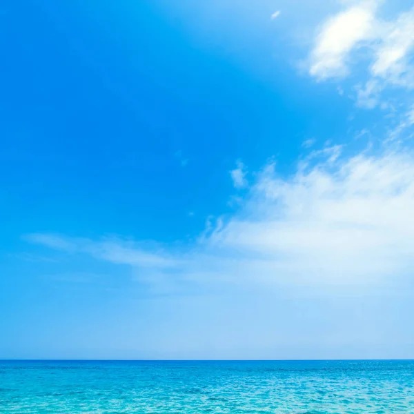 美しい熱帯魚の海と空 夏のシーンの背景の概念 — ストック写真