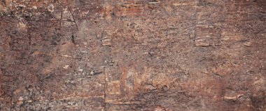 Eski doğal ahşap kahverengi eski püskü zemin. Kabuk tablo veya kat eski doku.