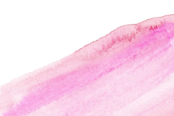 Mancha Aquarela Rosa Suave Mancha Pintada Mão Fundo Branco Textura — Fotografia de Stock