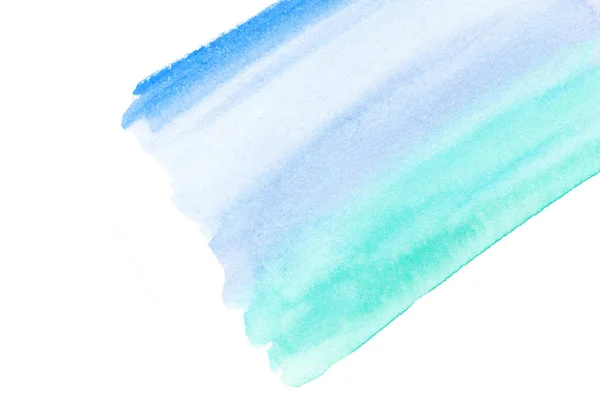 Blauwe Aquarel Achtergrond Als Textuur Achtergrond Teal Turquoise Aquarel Plek — Stockfoto