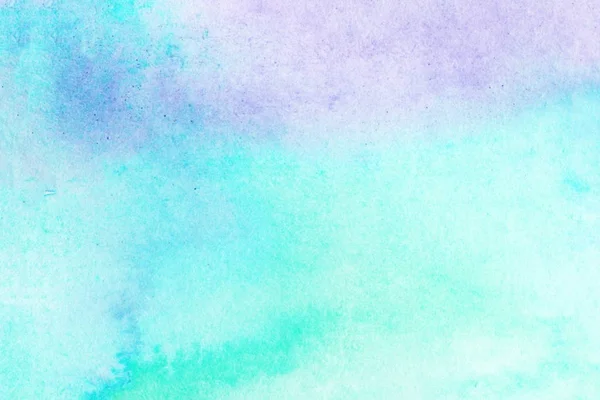 Abstract Aquarel Hand Verf Textuur Geïsoleerd Een Witte Achtergrond Teal — Stockfoto