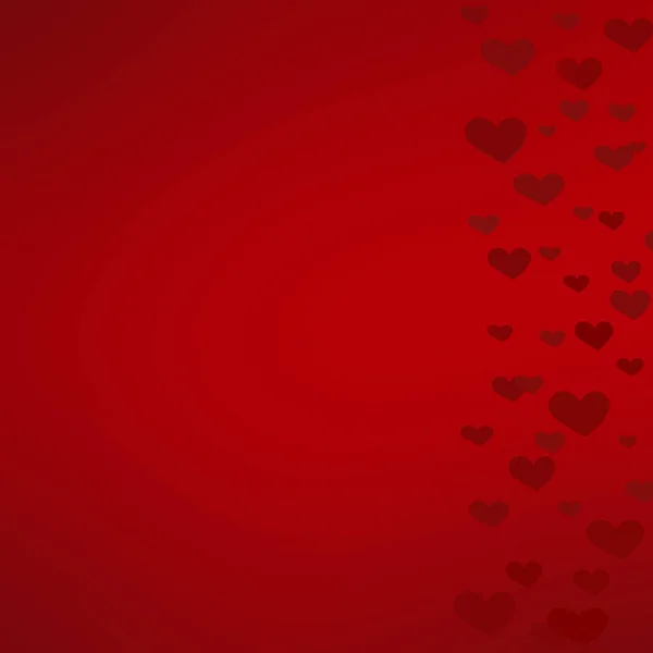 Abstract Bokeh Background Red Hearts Shape Valentine Day Card — Stock Photo, Image