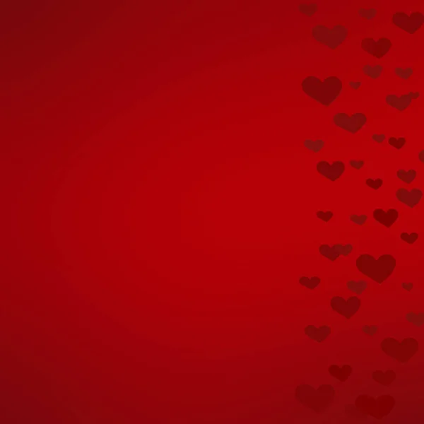 Abstract Bokeh Background Red Hearts Shape Valentine Day Card — Stock Photo, Image