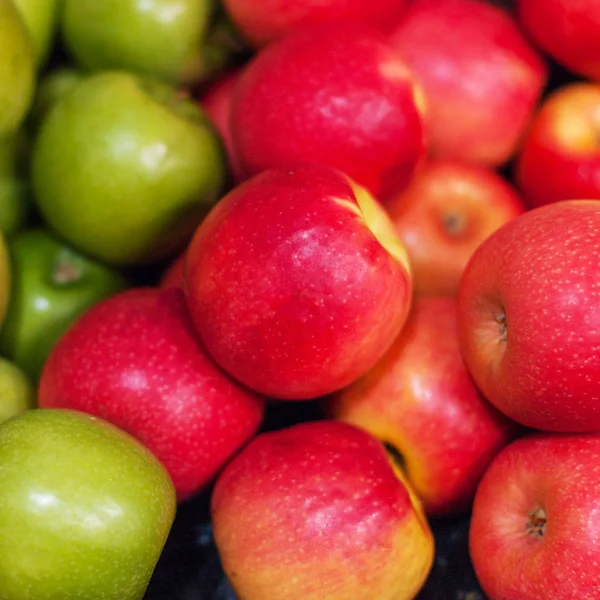 Red Apples Background Organic Ripe Apples Market — Stock Photo, Image