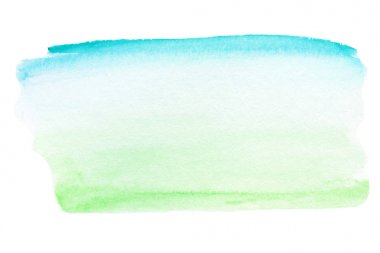 Abstract watercolor splash. Wet  Watercolour - blue and green  drop for your design. clipart