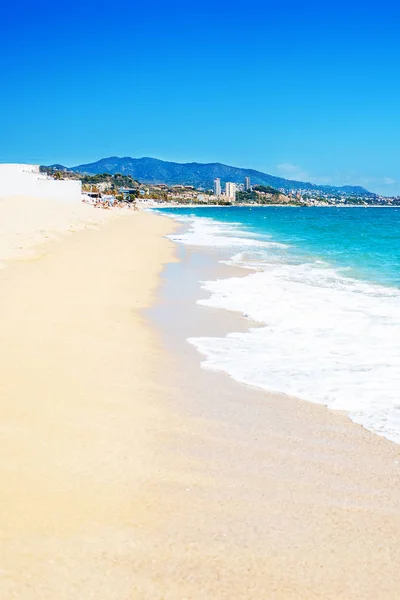 Leeres Meer Und Sommer Strand Hintergrund Mit Kopierraum Tropischen Urlaub — Stockfoto