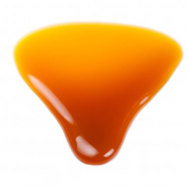 Beyaz arka plan üzerinde izole tatlı karamel sos. Altın Karamelalı şekerleri